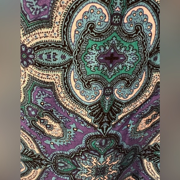 Talbots size 4P Teal Blue and purple skirt - Picture 2 of 6